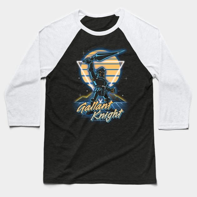 Retro Gallant Knight Baseball T-Shirt by Olipop